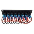 thumbnail image 2 of SPRING Waterproof 5 6 8 Gang Rocker Switch Panel LED Light For Car Marine Boat 12V 24V 8 Gang, 2 of 8