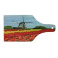 thumbnail image 2 of Windmill Cutting Board, Rows of Colorful Tulips in Northern Europe Rural Garden Bed Picturesque Summer, Tempered Glass Cutting and Serving Board, Wine Bottle Shape, Multicolor, by Ambesonne, 2 of 5