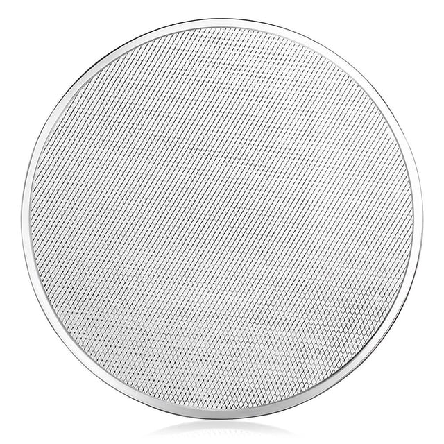 1 Uds. Pantalla para hornear Pizza, pantalla de malla redonda de aluminio para Pizza, bandeja para hornear corteza fina, bandeja de malla de Herramientas y accesorios para hornear 12 pulgadas Wosthever HA5330-06B