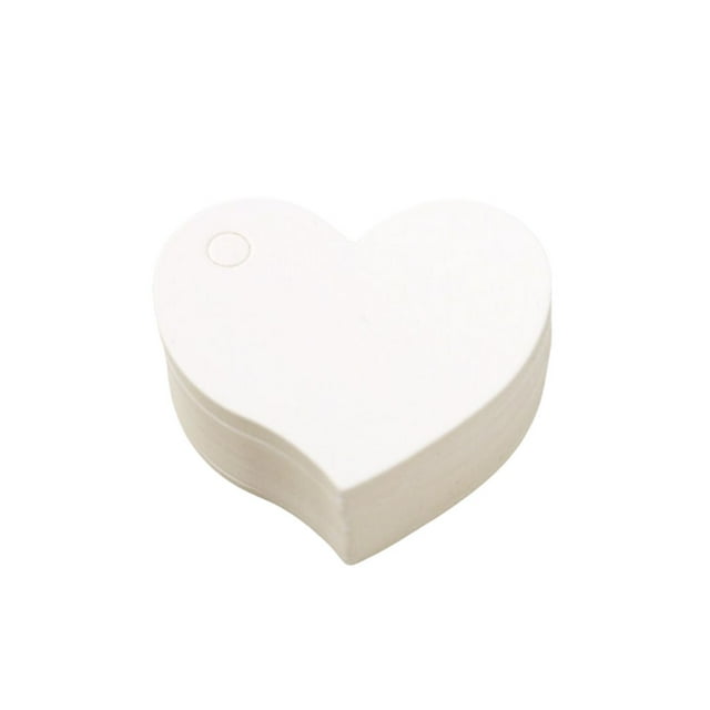 Qarigey Tarjetas Papel Kraft Etiquetas en forma de corazón Tarjeta Amor Telones de fondo Tienda de etiquetas Escaparate Accesorios de regalo Suministro Ropa, zapatos y accesorios Miscelánea Blanco Qarigey AP018125-01