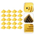 thumbnail image 3 of Miangastore 30Pack Flag Pole Holders Golden Plastic Square Flag Pole Stands for Office Use, 3 of 9