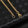 thumbnail image 5 of FEEL STYLE 3mm Unisex Gold-Plated Stainless Steel Square Rolo Chain Necklace for Men Women Jewelry 20", 5 of 6