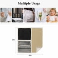 thumbnail image 5 of Beige Cloth Napkins, Modern Abstract Art Farmhouse Striped Washable and Reusable Dinner Napkins Set of 2, Table Napkin for Kitchen Party Birthday Wedding Hotel Housewarming 20"x20", 5 of 9