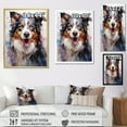 thumbnail image 4 of Designart "Brilliant Border Collie I" Animals Dog Floater Framed Canvas Wall Art, 4 of 5