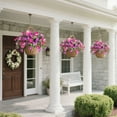 thumbnail image 4 of Homwamee 2 Paquetes de Flores Artificiales Falsas Plantas Rosa, Petunias Falsas Flor de Seda Resistente a los Rayos UV sin Decoloración Floral para Decoración Del Hogar para Exteriores, 4 of 6