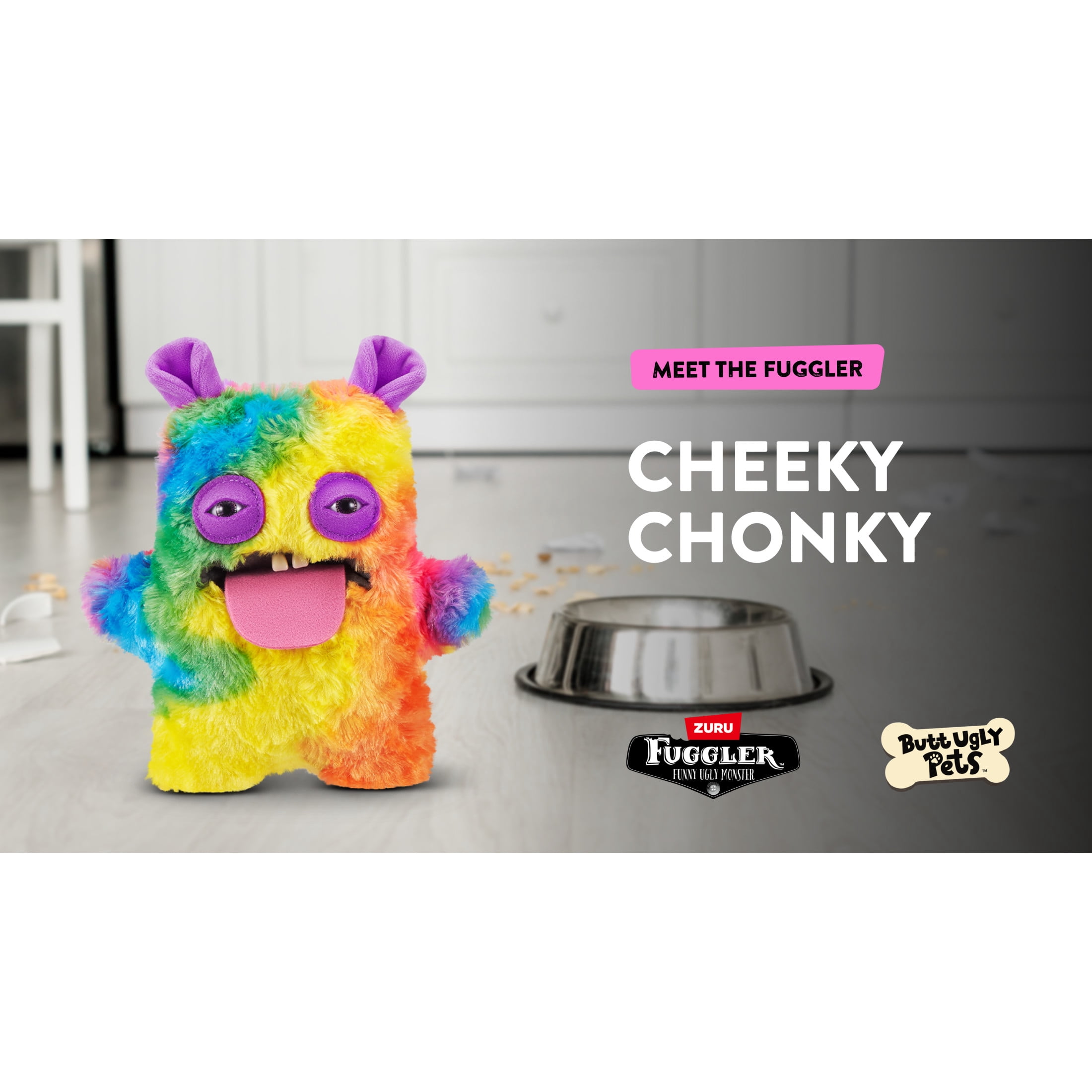 Fuggler Butt Ugly Pets 9 inch (Cheeky Chonky - Guinea Pig), Ugly Monster Stuffed Animal Toy by ZURU
