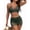 Army Green, variant on WQD Womens Bikini Set High Waisted 2 Piece Swimsuits Tummy Control Bathing Suits Curvy Mesh Swim Skirt Swimwear