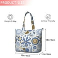 thumbnail image 4 of Blue and Yellow Pioneer Flower Travel Tote Bags for Women Carry On,Large Weekender Bags for Women Travel,Multi Functional Duffle Bag for Work,Shopping,Sports, 4 of 5