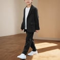 thumbnail image 6 of Odeerbi Kids Boys Formal Dress Suit Notched Lapel Blazer Jacket + Suit Pants Summer Outfits Set, 6 of 9