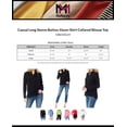 thumbnail image 2 of MixMatchy Women's Casual Long Sleeve Button-Down Shirt Collared Blouse Top, 2 of 5