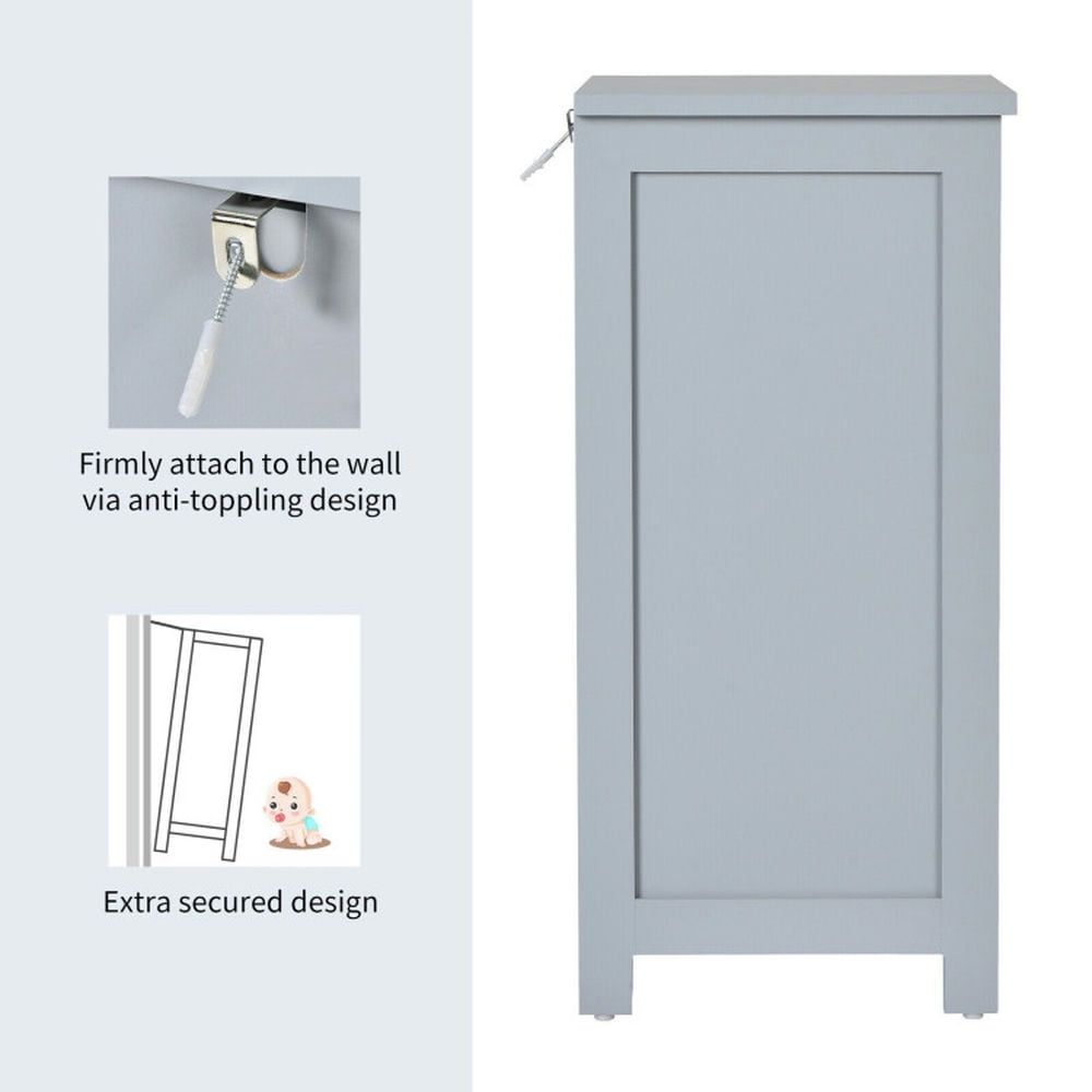 Finihen Bathroom Storage Cabinet, Bathroom Floor Cabinet, Bathroom Floor Freestanding Storage Organizer with 3 Drawers, for Bathroom, Living Room, Bedroom, Kitchen, Gray Finihen Bathroom Storage Cabinet, Bathroom Floor Cabinet, Bathroom Floor Freestanding Storage Organizer with 3 Drawers, for Bathroom, Living Room, Bedroom, Kitchen, Gray