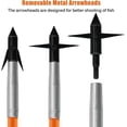 thumbnail image 4 of SHARROW 31" Bowfishing Arrows Bow Fishing Hunting Broadheads Solid Fiberglass Archery, 4 of 7