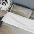 thumbnail image 4 of Designart "Dynamic Line Art Gold and Grey III" Minimalism Line Art Bedding Covert Set - Abstract Line Art Gold Abstract Bed Set With 2 Shams, 4 of 6