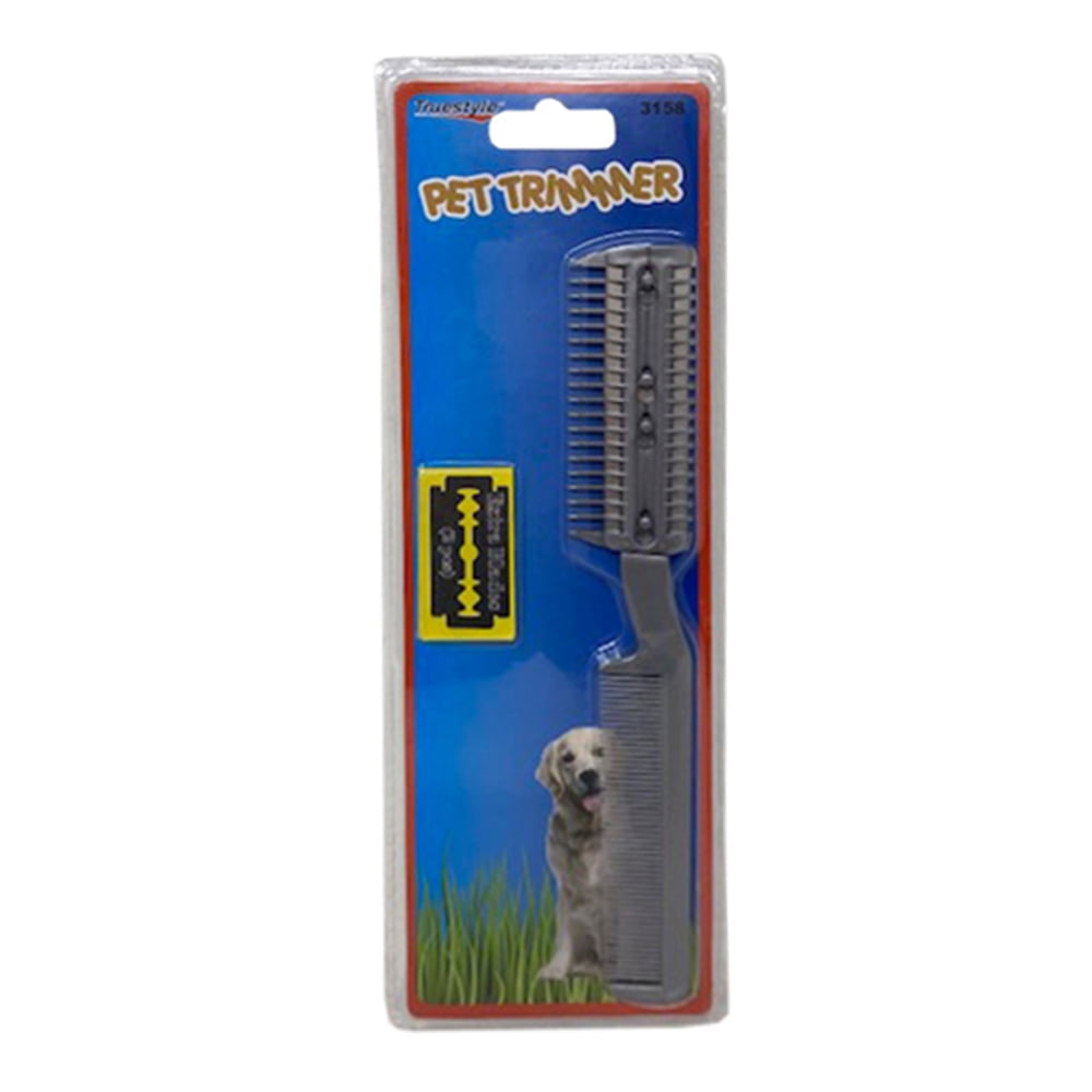 comb with razor for cutting dog hair