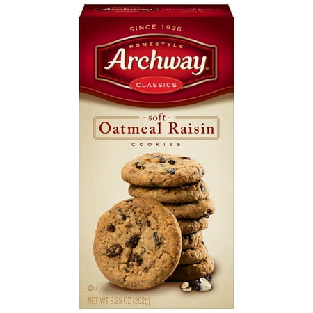 Raisin Cookies - (2 Pack) Archway Oatmeal Raisin Classic Cookies, 9.25 Oz