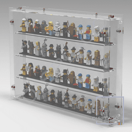 60 LEGO minifigures Display Case. Show case. Wall mounted. Display case for LEGO Display case. Walmart