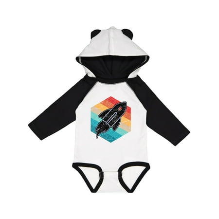 

Inktastic Rocket Ship Retro Space Gift Baby Boy or Baby Girl Long Sleeve Bodysuit