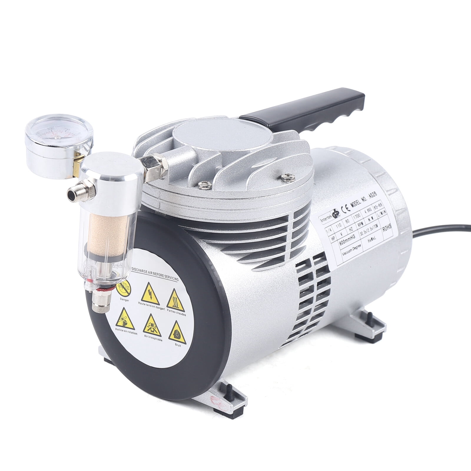 Oil-free Vacuum Pump, 65-68L/17.17-18Gal/min, Low Noise, Vacuum Pump for Industrial 110V