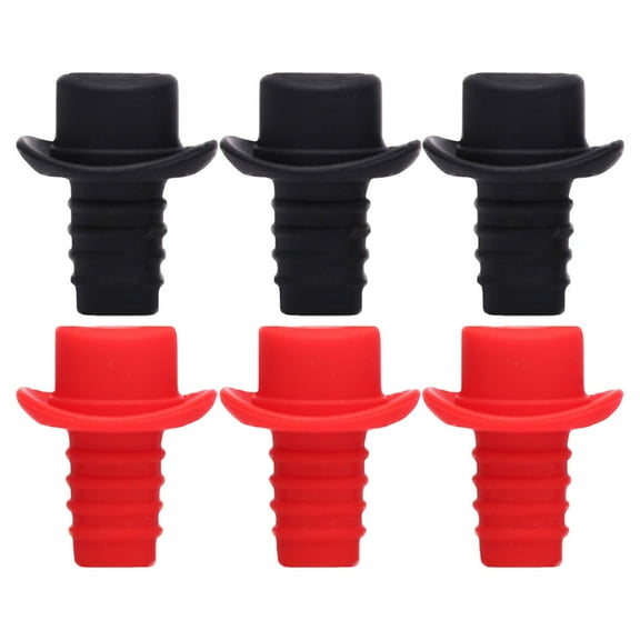 Yongwei wine stopper 6Pcs Silicone Bottle Stopper Red Wine Stopper Party Bottle Plug Champagne Bottle Stopper for Bar