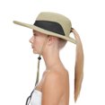 thumbnail image 3 of Catalonia Classic Cowboy Sun Hats for Women, Adjustable Drawstring Hat with Ponytail Hole, UPF 50+ Protection Breathable Bucket Hat for Summer Outdoor Beach Gardening, 3 of 8