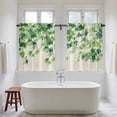 thumbnail image 4 of Country Leaves Kitchen Curtain for Berdoom Living Room Cafe 54 Inch Length, Spring Green Leaf Branches Vine Botanical Tiers Curtains Light Filtering Drapes Window Treatment 2 Panels 52"Wx54"L, 4 of 8