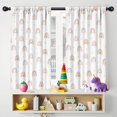thumbnail image 5 of Blackout Kids Curtains,White Boho Bohemia Rainbow Hearts Pattern Childrens Insulated Curtains Set Of 2,Bedroom Essentials,Toddler Room Decor 42x54in(106x137cm), 5 of 5