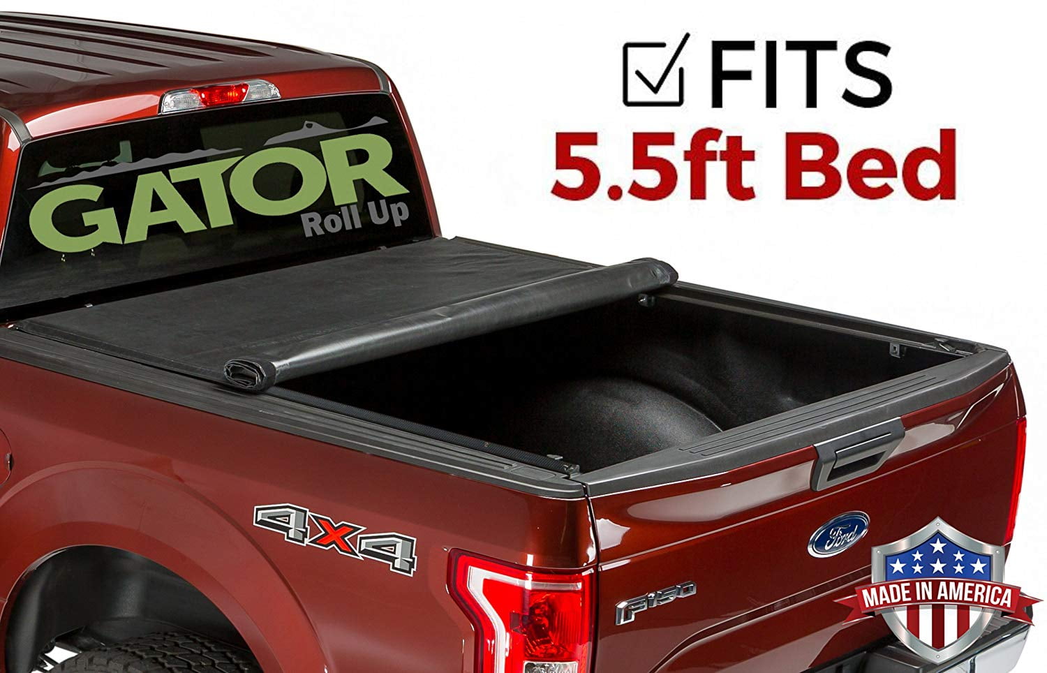 Photo 1 of Gator Roll Up (fits) 2004-2017 Ford F150 2010-2014 Raptor 5.5 FT. Bed Only Soft Tonneau Truck Bed Cover Made in the USA 53306