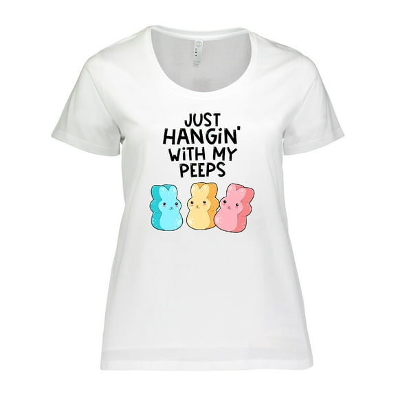 Inktastic Easter Just Hangin' with My Peeps Women's Plus Size T-Shirt