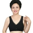 thumbnail image 2 of YHAJDS Womens Plus Size Cotton Wireless Bra Front Closure Lightly Lined Daily, 2 of 3