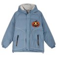 thumbnail image 6 of Odeerbi Teen Boys Girls Hooded Puffer Jacket Halloween Pumpkin Winter Coats Thermal Padded Coat Down Jacket Warm Clothes 5-16 Years Kids Long Sleeve Outerwear Heavy Coat Blue, 6 of 8