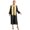 Black, variant on Linjinx Unisex Adult Choir Robe for Baptism V-neck Long Sleeve Color Block Zipper Gown White S