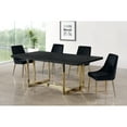 thumbnail image 2 of Karina Black Velvet Dining Chair, Set of 2-Color:Black Velvet,Finish:Gold,Style:Contemporary, 2 of 5