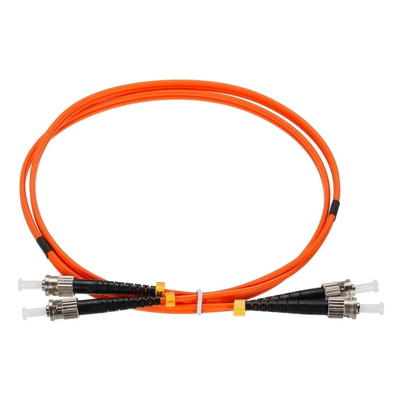 Uxcell 1 Meter 3.2Ft Fiber Patch Cable Multimode Duplex ST-ST OM1 LSZH Fiber Optic Jumper Orange For Optical Fiber 1Pcs