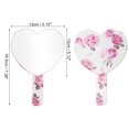 thumbnail image 2 of Espejo de Maquillaje en Forma de Corazón para Mujeres, 1Pc, para Negocios de Salón de Belleza, Viajes, Color Rosa y Blanco, Espejo de Plástico y Aluminio, 2 of 3