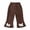 61Brown161, variant on Children Girls Flared Pants Stretch Comfortable Casual Solid Color Trousers For Everyday Wear Soft Elastic Waistband Durable Classic Denim Bottoms Adorable Slacks