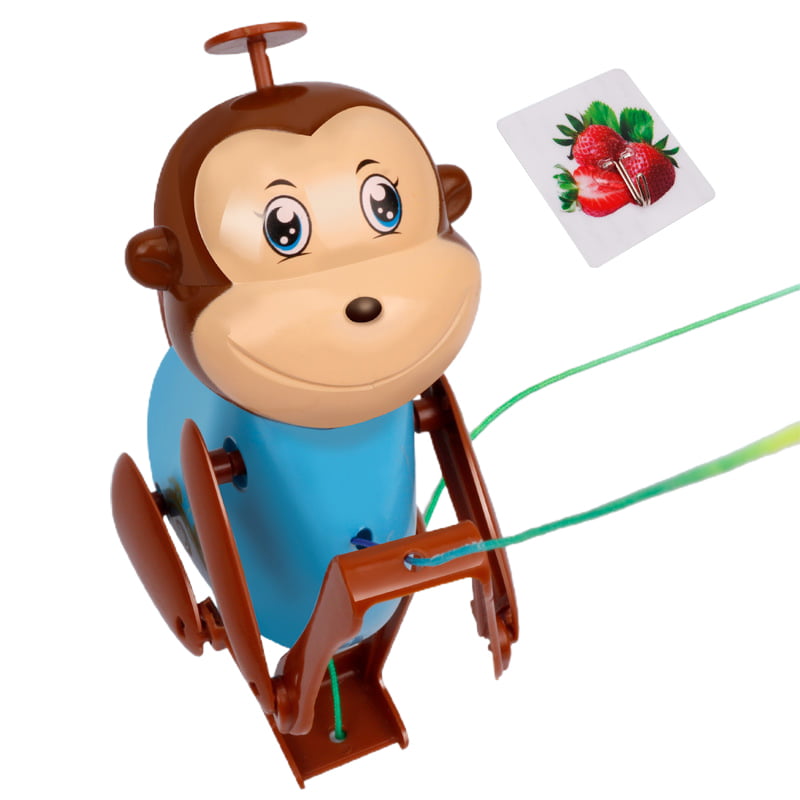 Climbing Rope Monkey Toy Mechanical Wind Up Toy With Sound Effect Gift For  Kids New 