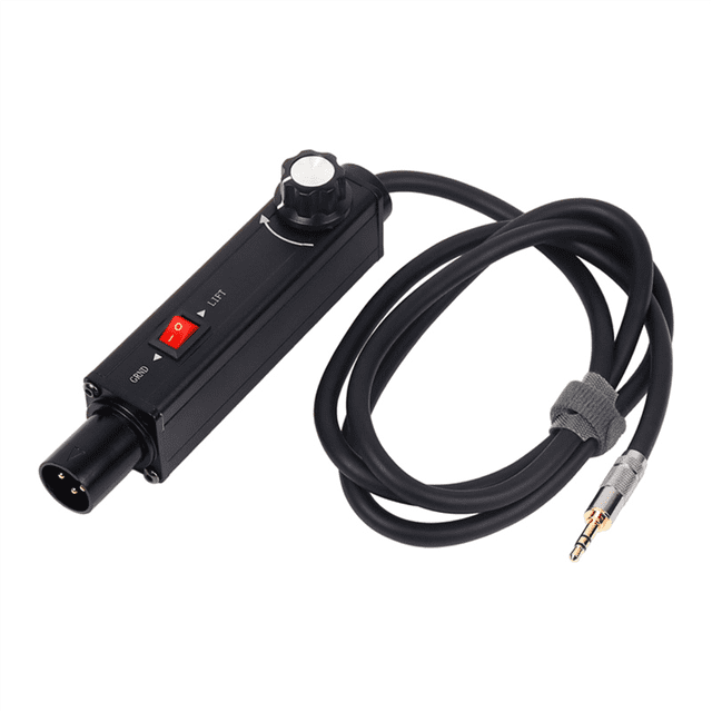 Aislador de Audio de 3,5 mm A XLR Corriente de Común de Audio Eliminación de Sonido Reducción de Ruido Ajuste de Volumen del Mezclador
