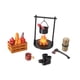 thumbnail image 3 of Casa de muñecas en miniatura a escala 1/12, juego de camping con escena de fogata, decoración realista para niños, juego de comida, accesorios para, 3 of 9