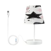 BZSMCE Table Lamp Creative Starry Bows and Wishes Pattern Simple Pattern Night Light