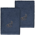 thumbnail image 4 of Linum Home Textiles 100% Turkish Cotton April 2PC Embellished Washcloth Set, 4 of 5