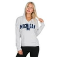 thumbnail image 2 of Men's Concepts Sport  White/Gray Michigan Wolverines French Terry Striped V-Neck Pullover Hoodie, 2 of 4