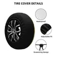thumbnail image 2 of Pofeuu Sunflower Leaves Print Spare Tire Wheel Cover for Car Truck SUV Camper Universal Fit Spare Tire Cover RV Spare Tire Covers-14 inch, 2 of 6
