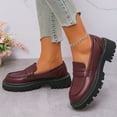 thumbnail image 6 of Wowcloth Fashion Casual Loafers for Women – Low-Cut Slip-On with Chunky Sole & Genuine Leather in Vintage-Inspired British Style Footwear, 6 of 9