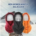 thumbnail image 3 of Graflsoa Cagoule d'Hiver Unisexe avec Cordon de Serrage Ajustable, Masque Facial Coupe-Vent Doublé en Molleton, Cache-Cou pour Vélo, Ski, Randonnée - Rose Pâle, Taille Unique (TT-DT-04#), 3 of 6