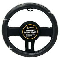 TrexNYC Rhinestone Steering Wheel Cover: Sparkling Rhinestone and Bling Steering Wheel Cover for Women, Gray