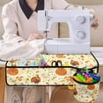 thumbnail image 4 of ZIATUBLE Thanksgiving Turkey Machine Protective Pad Maple Leaves Sewing Machine Muffling Matt Fall Pumpkin Sewing Machines Table Pad with Storage Bag for Home Sewing Classes, 4 of 5