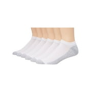 Hanes Men's Cushion No Show Socks, 6-Pairs White 6-12