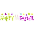 thumbnail image 2 of Northlight 21-Piece Pink and Green Happy Easter Spring Gel Window Clings, 2 of 5