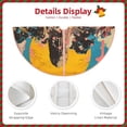 thumbnail image 3 of Daiia Psychedelic Band Hotdog Art Drawing Merry Christmas Tree Skirt , Xmas Large Lace-up Tree Skirt, Santa Snowflakes Rustic Home Decorations New Year Party Farmhouse Decor-36", 3 of 6