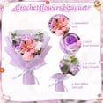thumbnail image 7 of Armscye Crochet Flower Bouquet, Handmade Knitted Flowers with Card, Just for You Forever Bouquet, End of Year Graduation Thank You Gift for Teacher, Her, Friend, Farewell Arrangement, 7 of 7